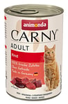 Nourriture pour chat GranCarno Adult d’animonda, nourriture humide pour chat adulte, bœuf, 6 x 400 g