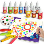 D-FantiX Washable Paint Dot Markers for Kids, 10 Colours Bingo Daubers Dot Art Kits for Toddlers Children, Preschool Learning Activities, Kindergarten Classroom Art Supplies