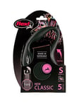 Flexi Classic Black 5M Tape Dog Lead Small