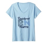 Womens Funny Registered Nurse RN Nursing Nurse Day And Nurse Week V-Neck T-Shirt