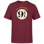 Harry Potter Platform 9 3/4 T-Shirt - Burgundy - XS - Burgundy