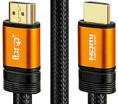 IBRA 4K HDMI Cable 20M HDMI Lead - Ultra High-Speed 18Gbps HDMI 2.0b Cord 4K@30Hz Support Fire TV, Ethernet, Audio Return, Video UHD 2160p, HD 1080p, 3D, Xbox PlayStation PS3 PS4 PC ORANGE