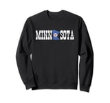 Minnesota State and Minnesota Flag with Pride for Minnesota Sweatshirt