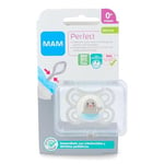 MAM Perfect S135 - Dummy with Extra Fine and Flexible Silicone SkinSoftTM Ultra Soft for Babies 0+ Months, with Self-Sterilizing Box, Spanish Version, Neutral