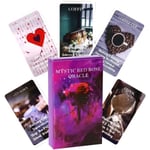 53 kort Mystic Red Rose Oracle Deck 10,3*6cm En situationsdäck Tarotkort Twin Flame Oracle Cards Kärlek Nyckelord B Mystic Red Rose Oracle Deck