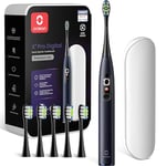 Oclean Brosse à dents électrique X Series Pro Digital Travel Set, 6 Brosettes et Étui de voyage, Écran tactile, Suivi en temps réel et 3 Modes, Autonomie 30 jours, Minuteur & Rappel, Set Étoile Violet