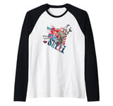 Superman Strength Man Of Steel Raglan Baseball Tee