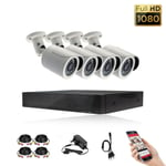 4CH 1080P HDMI 5MP DVR 3000 TVL CCTV CAMERA HOME SECURITY SYSTEM KIT OUTDOOR HD