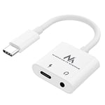 Maclean MCTV-848 Adaptateur USB Type-C Mini-Jack 3,5 mm (PD) 30 W