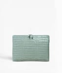 The Case Factory Laptopväska 15" Croco Pastell Teal