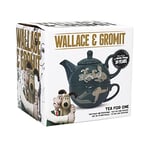 Wallace and Gromit Tea Pot and Cup for One - Tea Pot One - The Wrong Trousers - Teapot and Cup Set - Wallace and Gromit Gifts