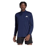 adidas Train Essentials Sweat-Shirt à manches longues, Dark Blue/Dark Blue/White, XL