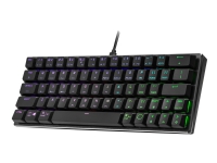 Cooler Master SK620 - Tangentbord - bakgrundsbelysning - USB - amerikansk - tangentbrytare: röd brytare - rymdgrå