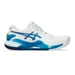 Asics Femme Gel-Resolution 9 Clay Sneaker, White Teal Blue, 42 EU