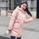 Down jacket winter Women Winter Hooded Jacket Female Outwear Cotton Plus Size Warm Coat Thicken Ladies Camperas Xl Pink