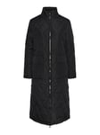 PIECES Pcmailey Noos BC Veste Longue matelassée Manteau, Noir, XS Femme