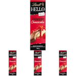 Lindt Hello Milk Chocolate Strawberry Cheesecake Chocolate Bar, 100g (Pack of 4)