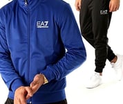 New Mens EA7 Tracksuit Jacket Pants 3ZPV70 PJ08Z Mazarine/Black Size L