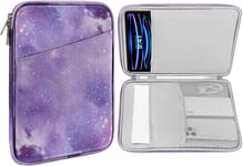 Housse De Protection Tablette 12.9 Pouce Compatible Avec 13 Pouces Ipad Pro M4 2024 Oled, 13 Pouces Ipad Air M2 2024, Macbook Pro 13"" M1 2016-2020, Sac De Transport Avec Poche, Ciel Étoilé Violet