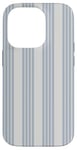 Coque pour iPhone 14 Pro Motif géométrique rayé blanc et bleu clair