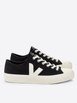 Veja Mens Wata Il Low Canvas Trainers - Black, Black/White, Size 7, Men