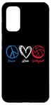 Coque pour Galaxy S20 Peace Love Volleyball Joueurs Coeur Lovely Ball Sport Lovers