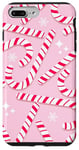 iPhone 7 Plus/8 Plus Pink Peppermint Candy Cane Holiday Christmas Pattern Case