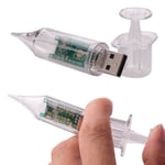 8 Go clé USB en Forme de seringue USB Flash Drive mémoire Transparent clé USB en Plastique médicale