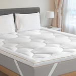 BedStory Surmatelas 180 x 200 en Microfibre, Protege Matelas de Haute Qualité - Oeko-TEX Standard 100 Certifié avec Sangles de Fixation, pour Un Sommeil Doux et Molleux