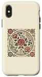 Coque pour iPhone X/XS Rose florale botanique, style bohème minimaliste, roses d'amour