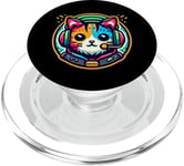 Fun Cat with Gamer Headset MEIRL Me In Real Life PopSockets PopGrip for MagSafe