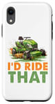 Coque pour iPhone XR Tondeuse à gazon I'd Ride That Racing Gardener