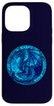 Coque pour iPhone 14 Pro Max Dragon bleu