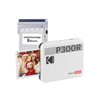 KODAK Mini 3 Retro 4PASS Imprimante Photo Portable (7,6x7,6cm) - Blanc