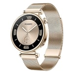 HUAWEI Watch GT 4 Montre Connectée Femme Jusqu'à 14 Jours d'autonomie - Compatible avec iOS et Android - Suivi de la fréquence Cardiaque - Montre Sport, SpO2 et GPS - 41MM Doré Version FR