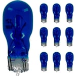 Cyclingcolors - 10x Ampoule 12V 10W T13 W2.1x9.5d clignotant latéral voiture moto scooter éclairage goutte d'eau lampe tableau bord indicateur, bleu