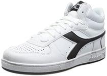 Diadora Mixte Magic Basket Demi Icône Chaussure de Gymnastique, White White Black, 43 EU