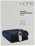 Home Blue Heated Throw