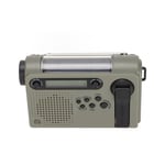 (Dark Green)Emergency Radio 2000mAh Solar Powered Weather Radio FM/AM/SW