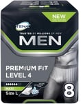 TENA Men Premium Fit Level 4 Pants - L/XL Case 3 Packs of 8 Total 24 Pants NEW!