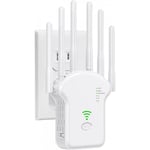 2024 WiFi Extender Signal Booster för hemmet, 6X snabbare längsta räckvidd upp till 12000sq.ft, Internet Repeater med Ethernet-port, WiFi-förstärkare Black European plug