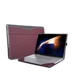 forubar Laptop Case Cover for 2024 Newest 16'' Samsung Galaxy Book4 Pro 360 & Samsung Galaxy Book4 Ultra & Samsung Galaxy Book4 Pro,2 in 1 PU Leather Protective Bag Sleeve with Pen Holder (Burgundy)