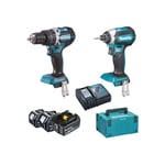 Makita - set DLX2180TJ1 DHP484 + DTD153 + 3 BL1850 + DC18RC