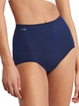 Sloggi Womens Basic+ Maxi Briefs 4 Pack - Blue Polyamide - Size Large