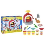 Play-Doh Kitchen Creations Pizza Oven Playset with 6 Cans of Modeling Compound a