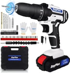 Premium 21V  Portable  Cordless  Power  Drill  Set  Impact  Screw  Driver  with