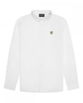 Lyle & Scott Long Sleeve Mens Poplin Shirt - White material_cotton - Size Small