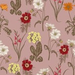 Papier Peint Autocollant Floral Rose 40x300cm Motif Floral Film pour Meuble Papier Peint Rosa Papier Peint Salon Film adhésif Floral Motif Meuble Vintage Mur Papier Peint Chambre à Coucher(40x300cm)