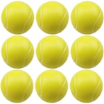 Mjuka skumtennisbollar, 9 st skumbollar med hög studs, mjuka bollar inomhus och utomhus sport svamptennisbollar för barn pojkar och flickor och vuxna (gul)