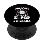 Je suis une fille simple, j'aime la K-pop et la K-drama K-pop girl PopSockets PopGrip Adhésif